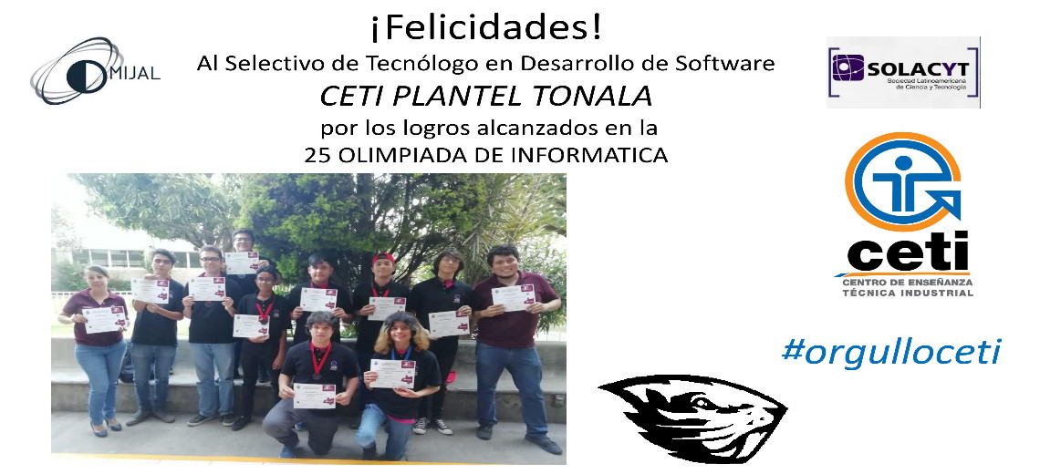 Felicidades Selectivo de Desarrollo de software de plantel Tonalá